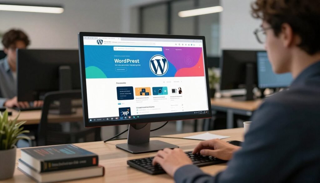 WordPress website running on a PHP server runtime WordPress website running on a PHP server runtime